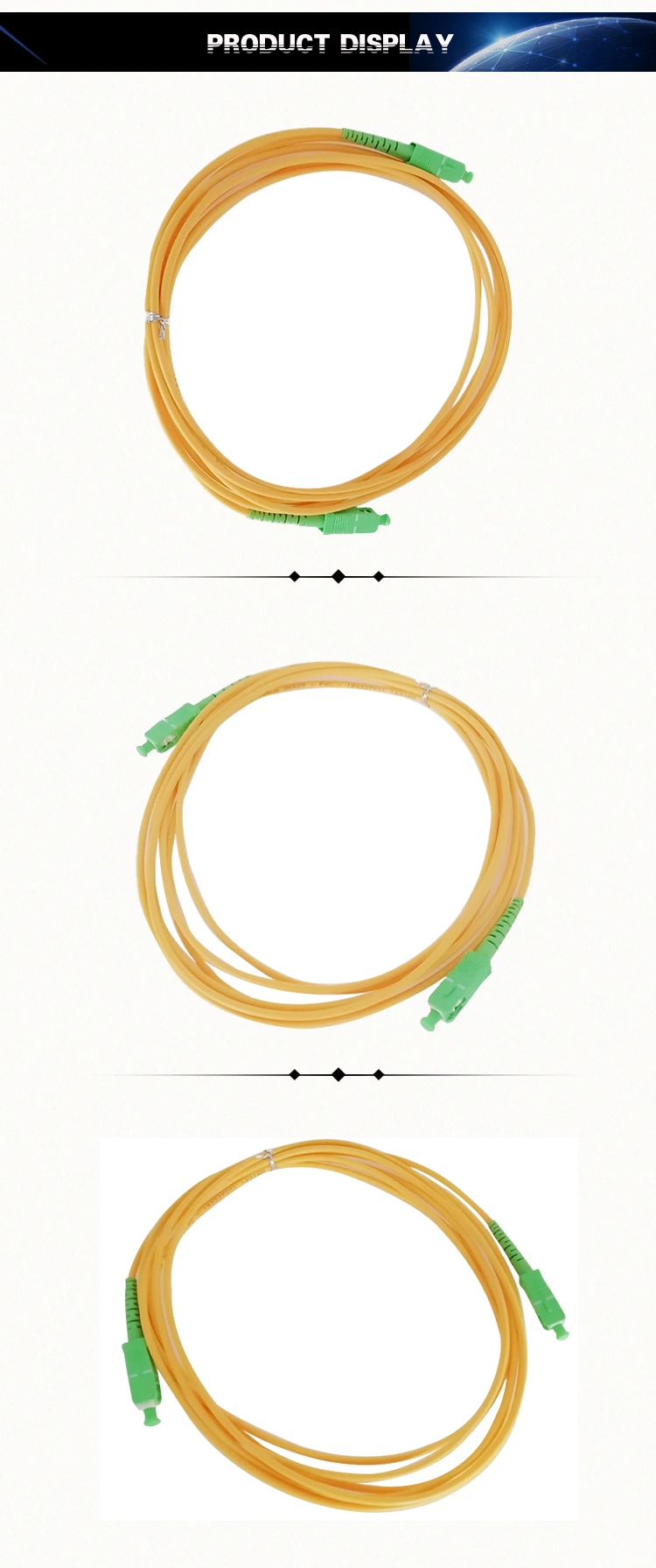 High Quality Fiber Optic Patch Cord Jumpers Sc APC Fiber Optic Patch Cord 3m 5m 10m