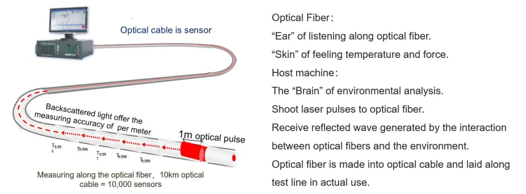 Integrated Optical Fiber Sensing System Monitoring Temperature and Pressure Underground in Oil and Gas Exploration Industry