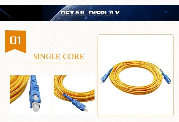 Single Mode Optical Fiber Patch Cord with Sc/Upc Connector