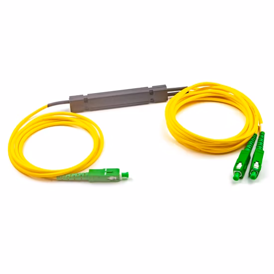 Tipo óptico acoplador del ABS del divisor 1X2 del divisor del PLC del divisor de la fibra óptica Fbt