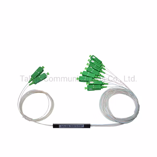 2X8 2 en 8 salida G657A1 Acoplador PLC divisor de fibra óptica