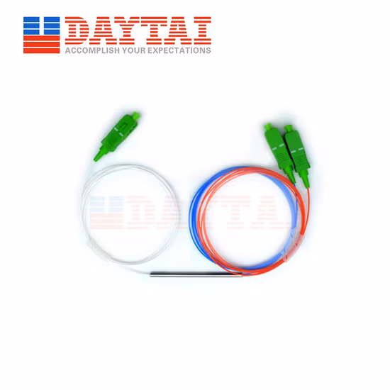 Acoplador de acero Fbt del tubo del divisor del PLC de 1310/1490/1550nm 1X2 0.9m m